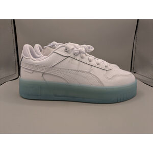 Puma White and Light Blue Women's Flats